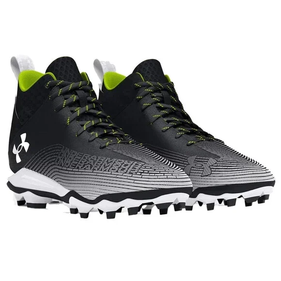 Under Armour Hammer 2 MC 3027306-001 Men's Black Lace-Up Football Cleats ZAP631